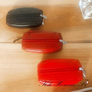 Porte-monnaie en cuir | Porte monnaie homme | Portemonnaie et porte clé | Maroquinerie homme | Cadeaux d'anniversaire pour lui | Cadeau papa