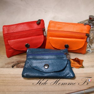 Porte-monnaie en cuir | Porte monnaie homme | Portemonnaie et porte clé | Maroquinerie homme | Cadeaux d'anniversaire | Cadeau pour papa