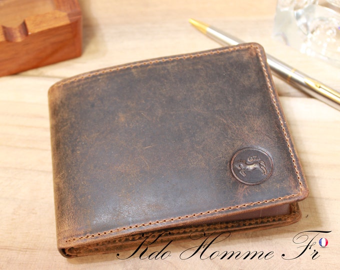 Featured listing image: Brown RFID Leather Men's Wallet | Wallet with Coin Purse and Card Holder | Gift Idea for Dad | Luxury Men's Leather Goods