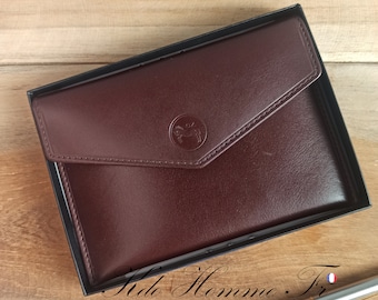Brown Leather Car Registration Document Holder | Men's Leather Document Holder | Men's Small Leather Goods | Birthday Gift for Him, Father | Dad Gift
