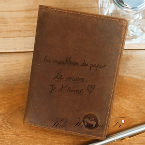 Portefeuille personnalisé | Portefeuille en cuir | Portefeuille gravé | cadeau personnalisé | Cadeau anniversaire | Cadeau Noël Homme papa