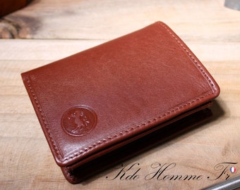 Cadeau d'anniversaire pour homme | Portefeuille en cuir avec porte-monnaie | porte carte| papiers d’identité | cadeau pour homme papa père