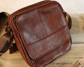 Men's bag | leather bag | shoulder bag | brown leather bag | leather bag | birthday gift | original gift for him