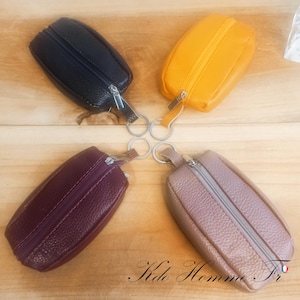 Porte-monnaie en cuir | Porte monnaie homme | Portemonnaie et porte clé | Maroquinerie homme | Cadeaux d'anniversaire pour lui | Cadeau papa