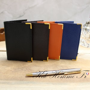 Porte-carte cuir Homme | Petit portefeuille pour cartes | Petite Maroquinerie Homme | Cadeau anniversaire pour lui | Idée cadeau papa homme