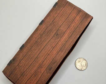 Spooky Halloween Wooden Style Coffin Box for 1:12 Scale Dollhouse