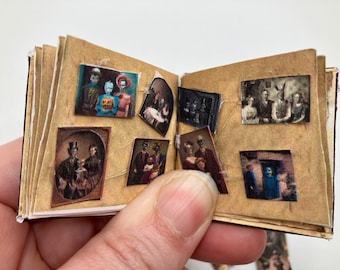 1:12 Scale Dollhouse Book, Strange Family Photo Album