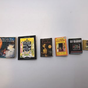 Dollhouse Spooky Book Collection for Gothic Dollhouse Children 1:12 Scale