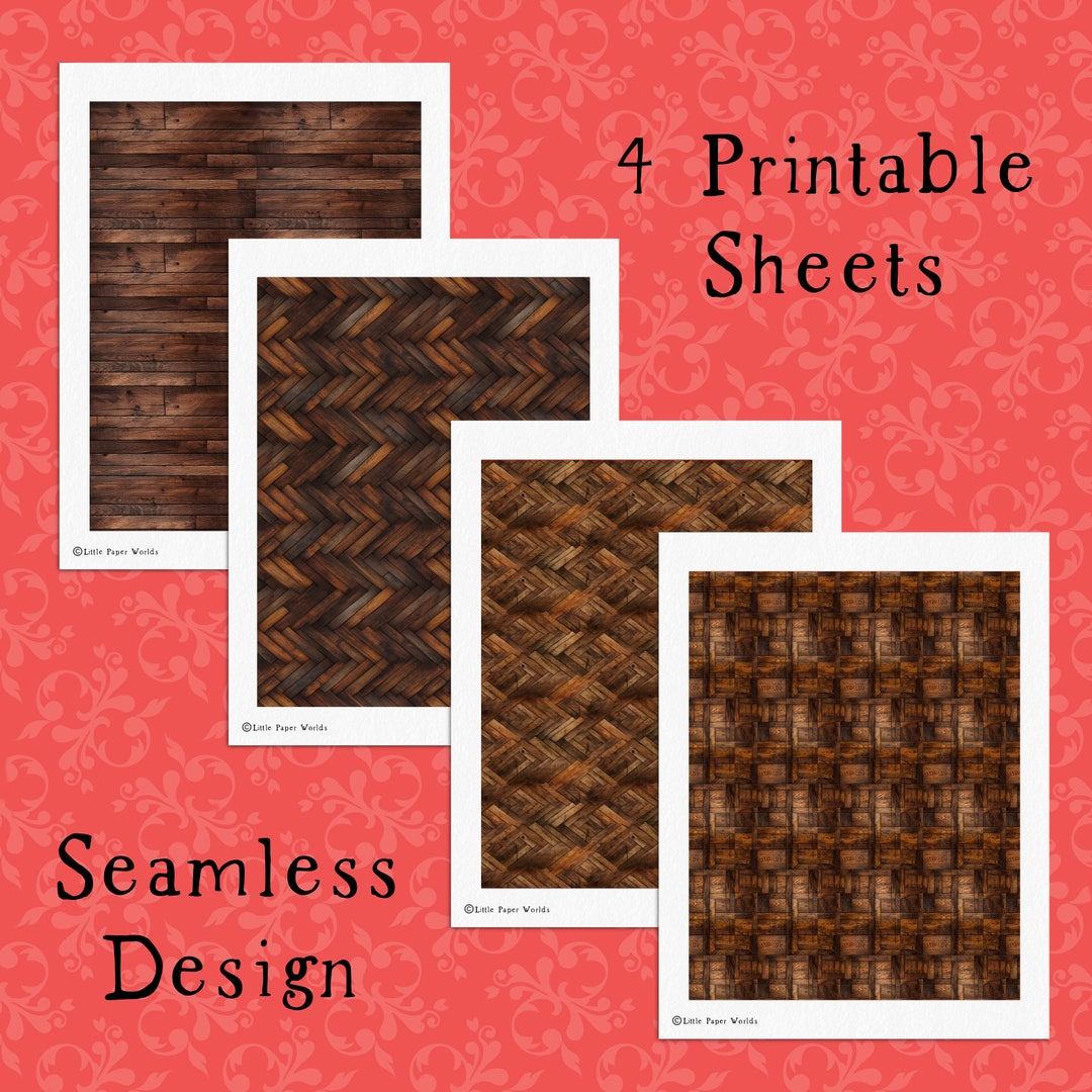 DIY Printable Gothic Dollhouse Wood Floors for 1:12 Scale Gothic ...