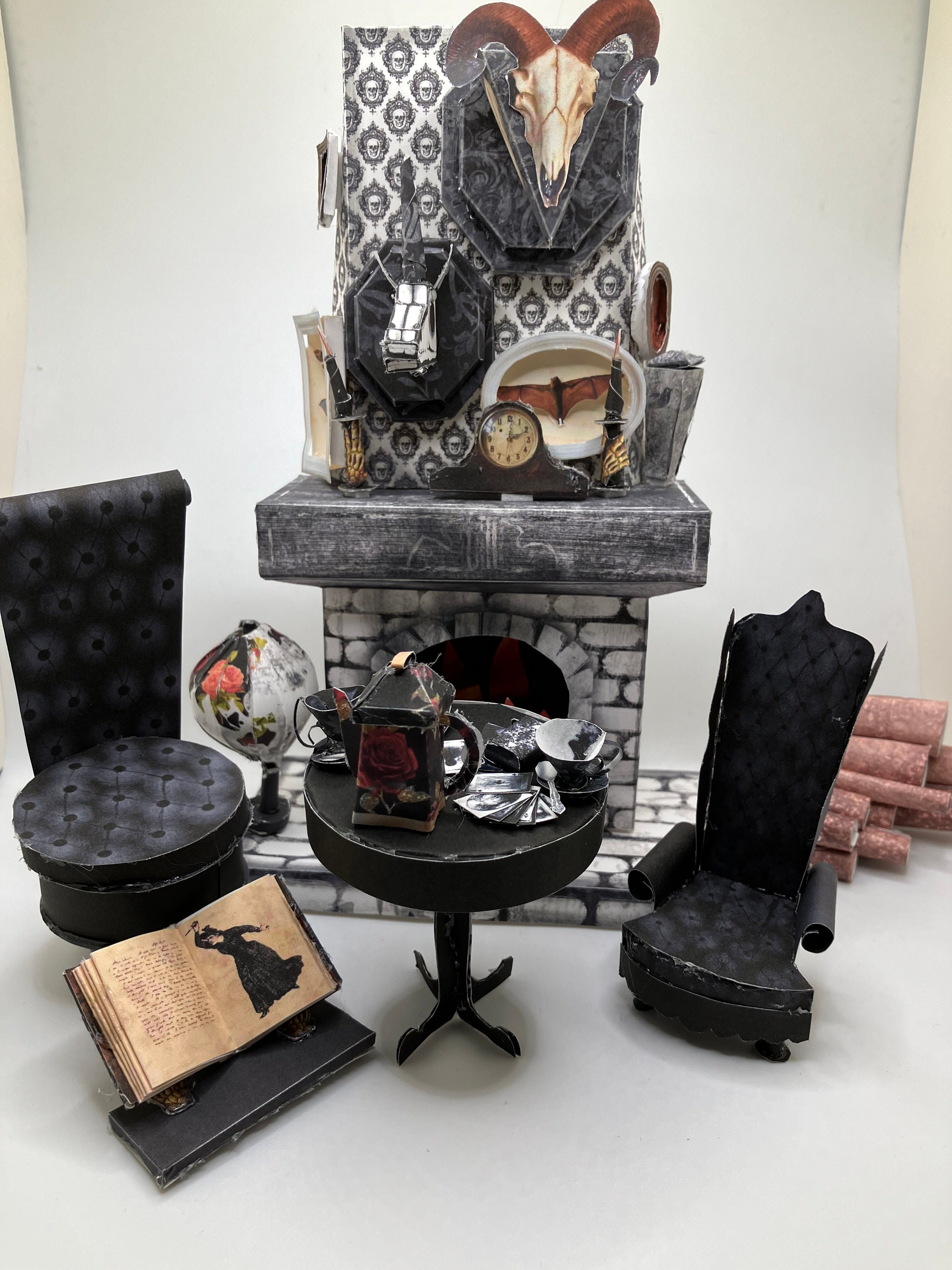 Printable Gothic Dollhouse Busy Book for Kids, PDF, Instant