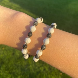 Black & White Niall Horan Inspired Stretch Bracelet