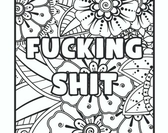 16 Adult Coloring Page Swear Words