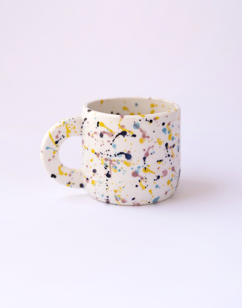 Paint Splatter Ceramic Mug Paint Splatter Cup Paint Splash Etsy