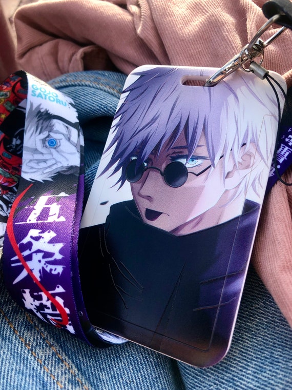 Lanyard With Id/pass Holder Jujutsu Kaisen Saturo Gojo Fast UK Delivery  Anime Manga Gift Ideas 