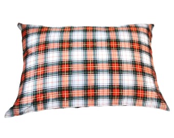 White Tartan Silk Pillowcase|Anti Ageing|Anti Acne