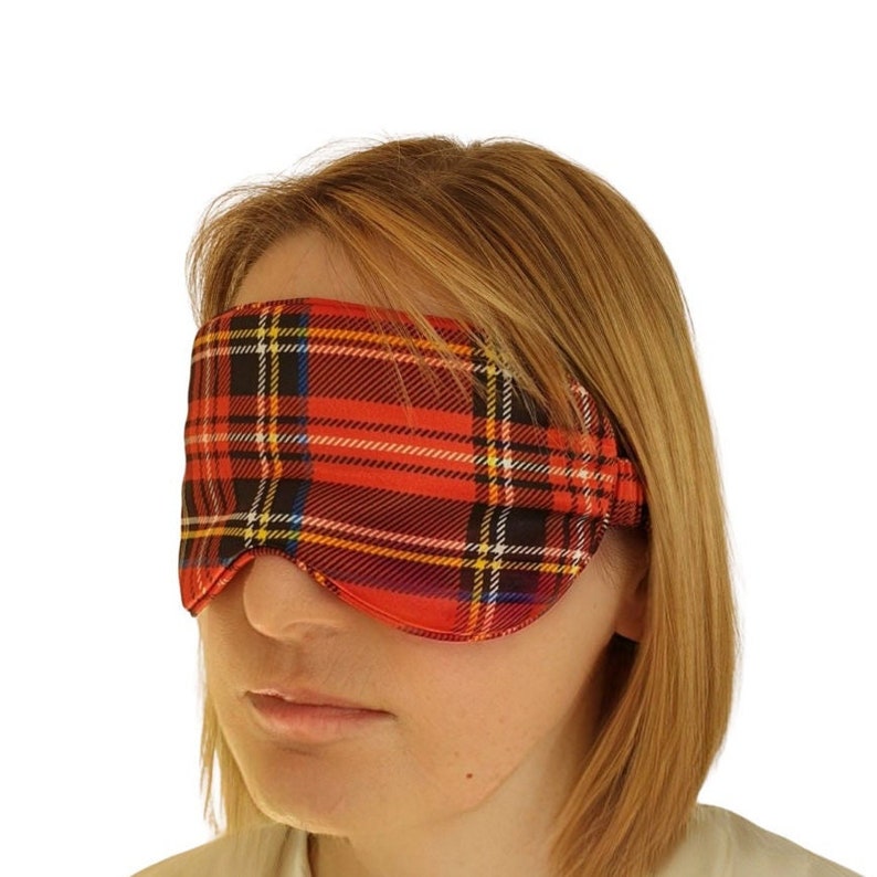 Tartan Silk Sleep Mask22 MommeSuper SoftDeep SleepAnti Ageing image 7