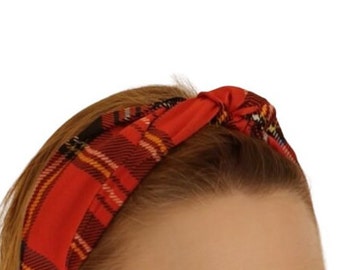 Tartan Silk Headband|Plaid Hairband|Gift For Her
