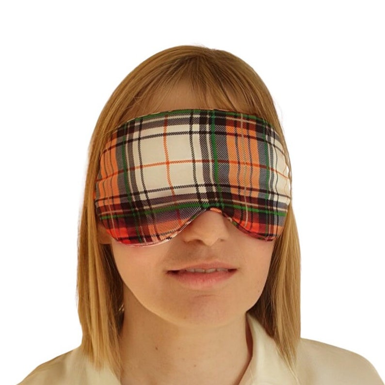 Tartan Silk Sleep Mask22 MommeSuper SoftDeep SleepAnti Ageing image 8