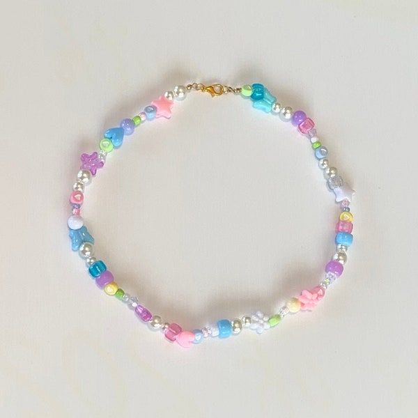 Colorful Pastel Beaded Necklace