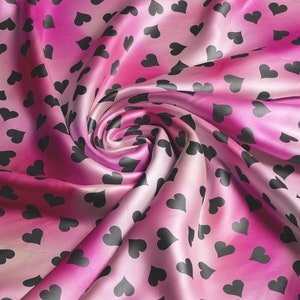 Imported Printed  Satin Fabric By The Yard