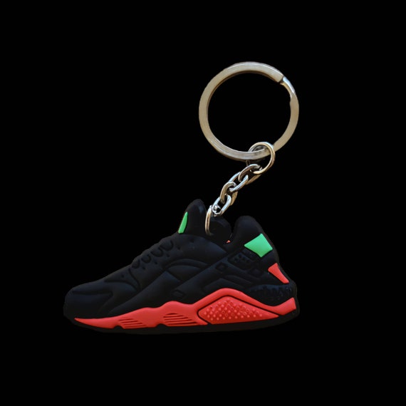 nike huarache black red and green