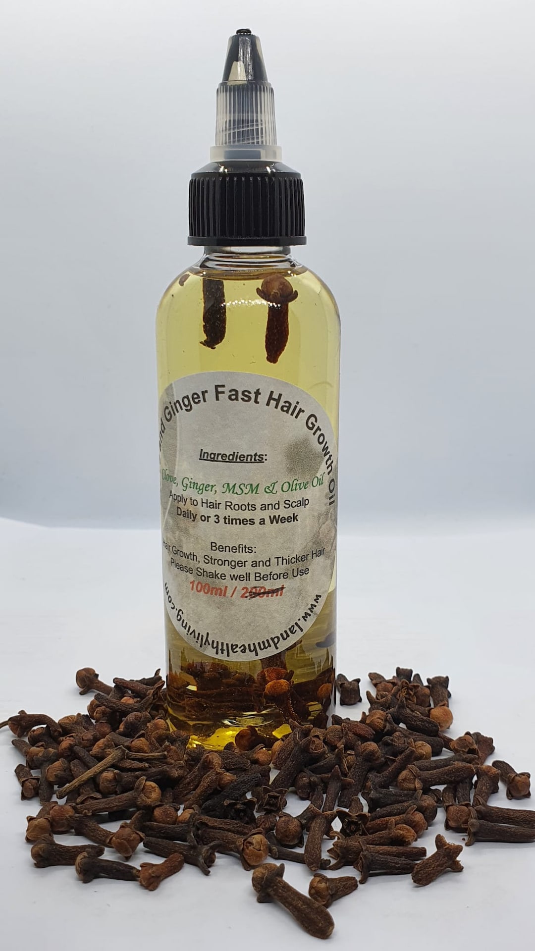 Clove and Ginger Hair Oil Include MSM and Olive Oil Oil Options 100ml