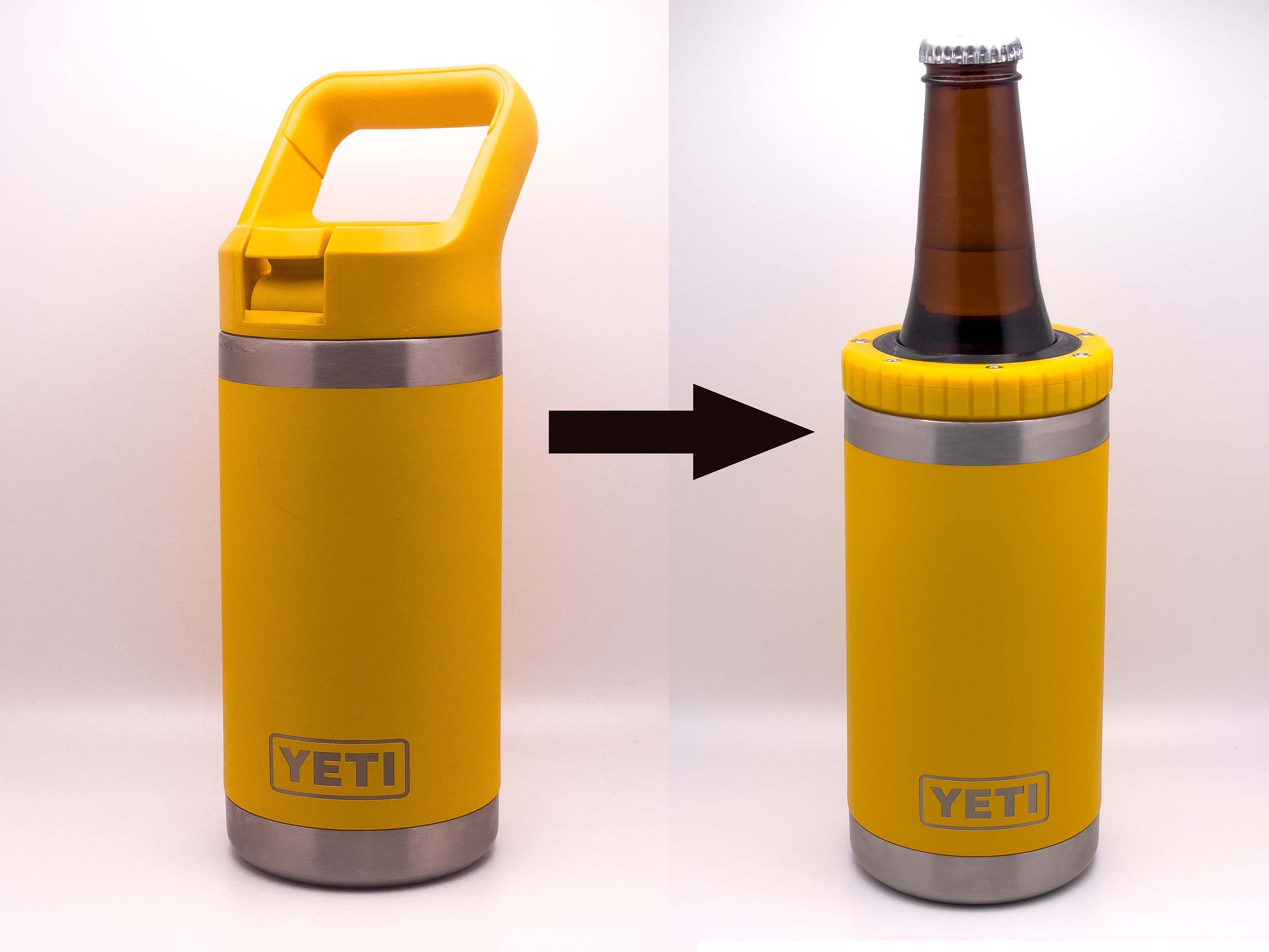  YETI Rambler 12 oz Bottle, Stainless Steel, Vacuum Insulated,  with Hot Shot Cap, Alpine Yellow : Home & Kitchen