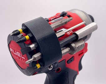 Magnetic 10 Bit Holder for Milwaukee 2553-20 M12 FUEL Impact Driver (2nd Generation) - VERTIBIT Dreadnought