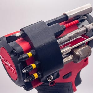 Magnetic 9 Bit Holder for Milwaukee 3453-20 M12 FUEL Impact Driver (3rd Generation) - VERTIBIT Dreadnought