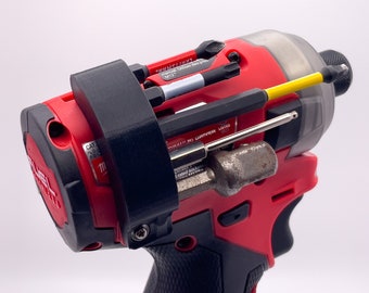 Magnetic 5 Bit Holder for Milwaukee 2553-20 M12 FUEL Impact Driver (2nd Generation) - VERTIBIT Classic