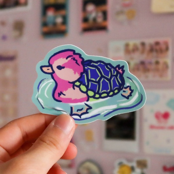 Turtle Duck Rainbow Sticker