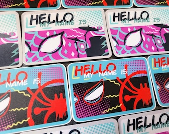 HELLO My Name Is Spidey Collage Sticker Miles and Gwen