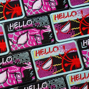 HELLO My Name Is Spidey Collage Embroidered Patch
