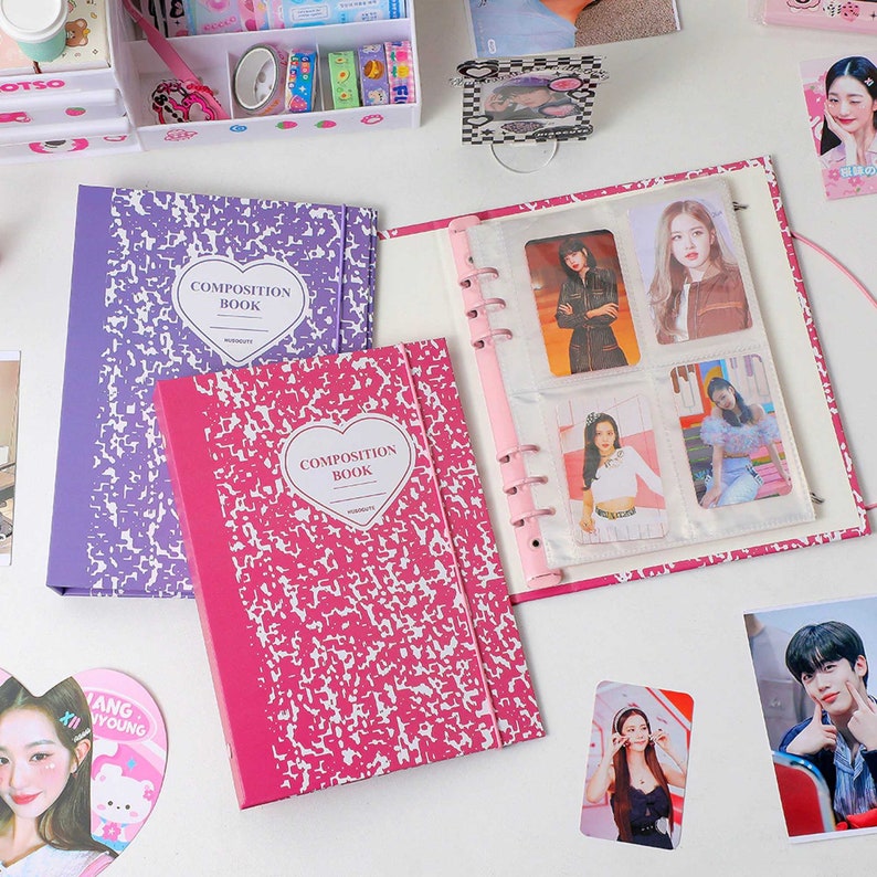 A5 Composition Book Photocard Binder Album Collectbook Kpop Etsy Canada
