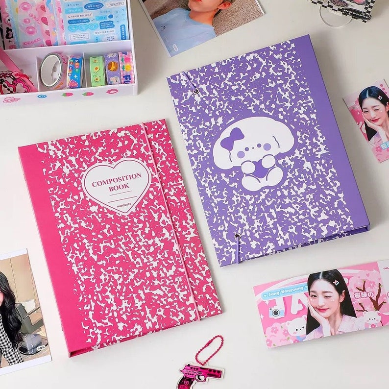 A5 Composition Book Photocard Binder Album Collectbook Kpop Etsy Canada