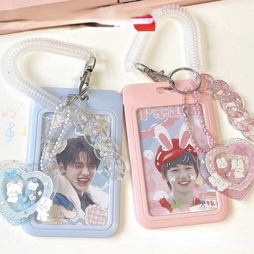 Kpop Photocard Holder Kawaii Cute Keychain Id Card Etsy UK