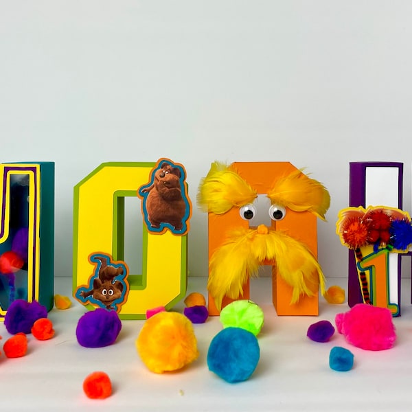 Lorax Inspired 3D Letters | Lorax Birthday Party