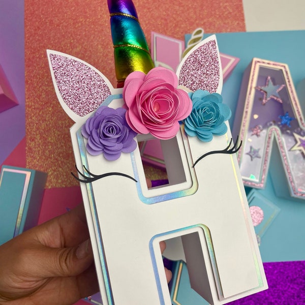 Unicorn | Fairytale | Girly 3D letter party decor | Unicorn and Rainbow Birthday Party | Unicorn Birthday