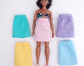 Skirts for Curvy Doll Solid Colors Doll Clothes Doll Skirt 11.5 Dolls Fashion