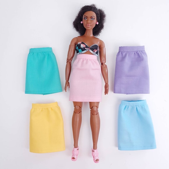 Skirts for Curvy Barbie Solid Colors Doll Clothes Doll Skirt 