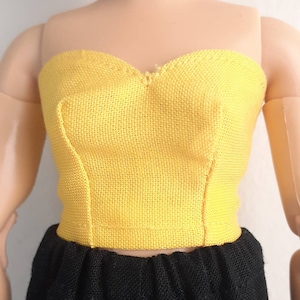 Strapless Top for Curvy Doll  Solid Colors Doll Clothes