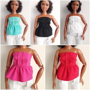 Dolls Basics Top for 11.5 Fashion Curvy Doll  Clothes for Dolls Solid Colors