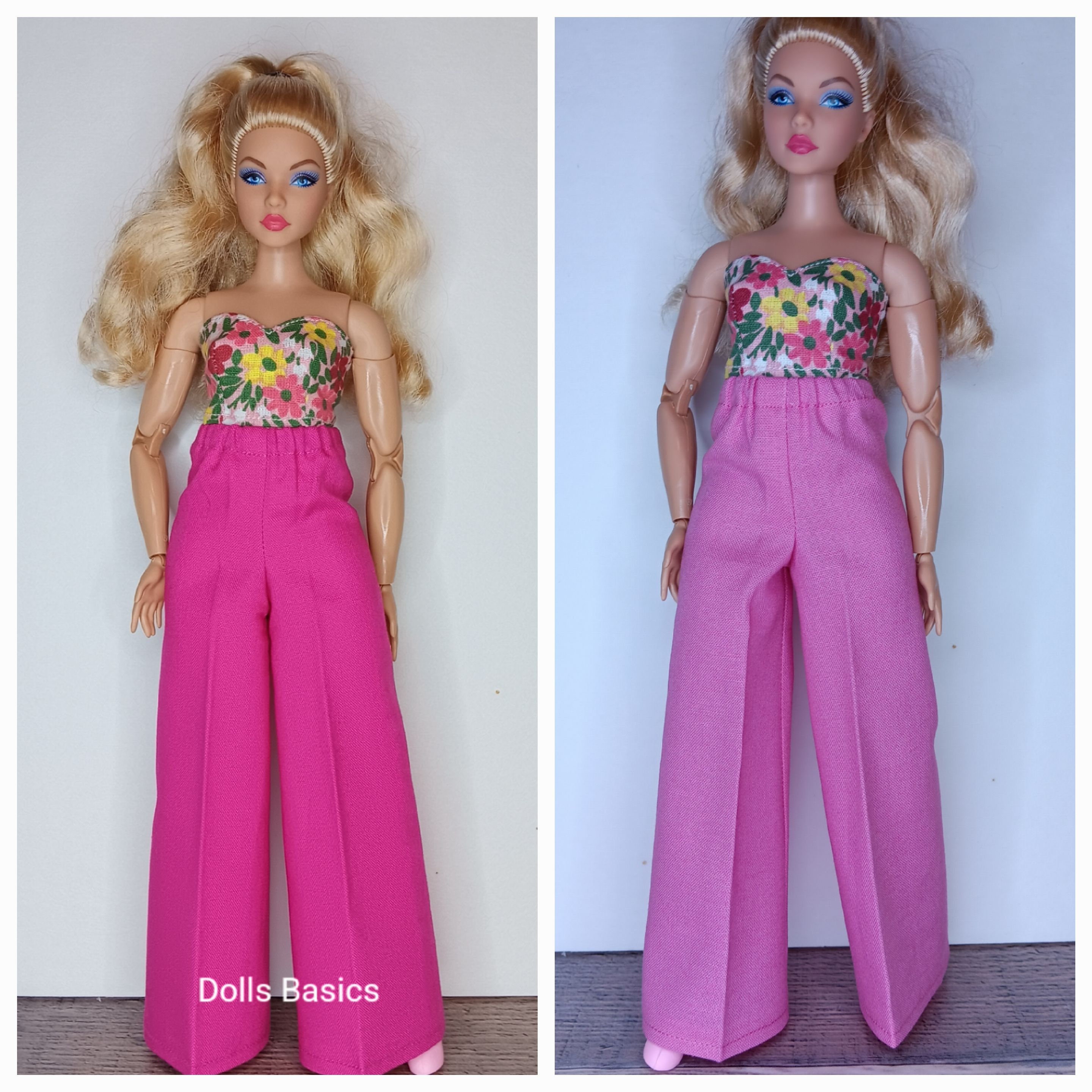 Pantalon large crépe barbie