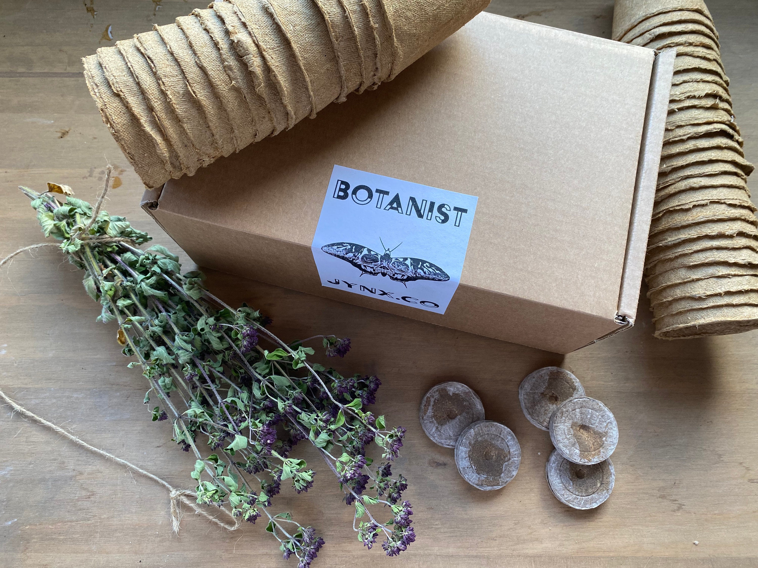 Deluxe Botanist Organic Herb Gift Box One 9 Traditional Etsy