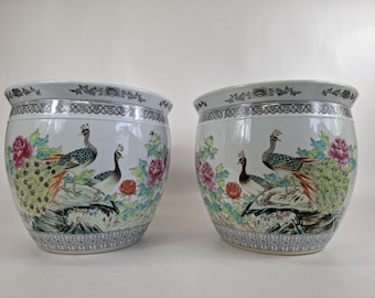 未使用・新品 手作り陶器 花瓶 白茶ストライプ 手作りの中国製陶器、黄桃色テーマの花瓶 ws1768E - Etsy 日本