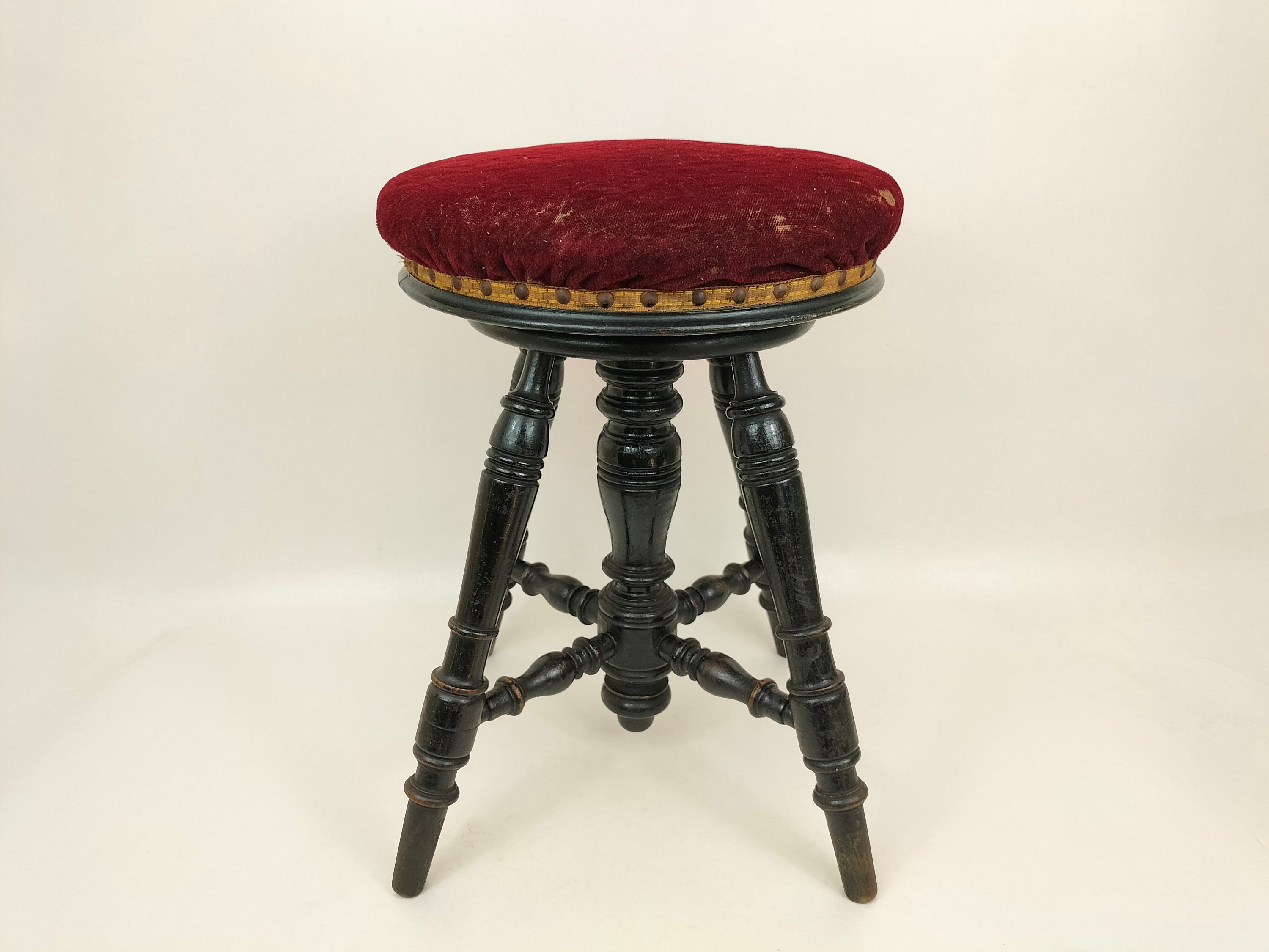 Tabouret piano antique -  France