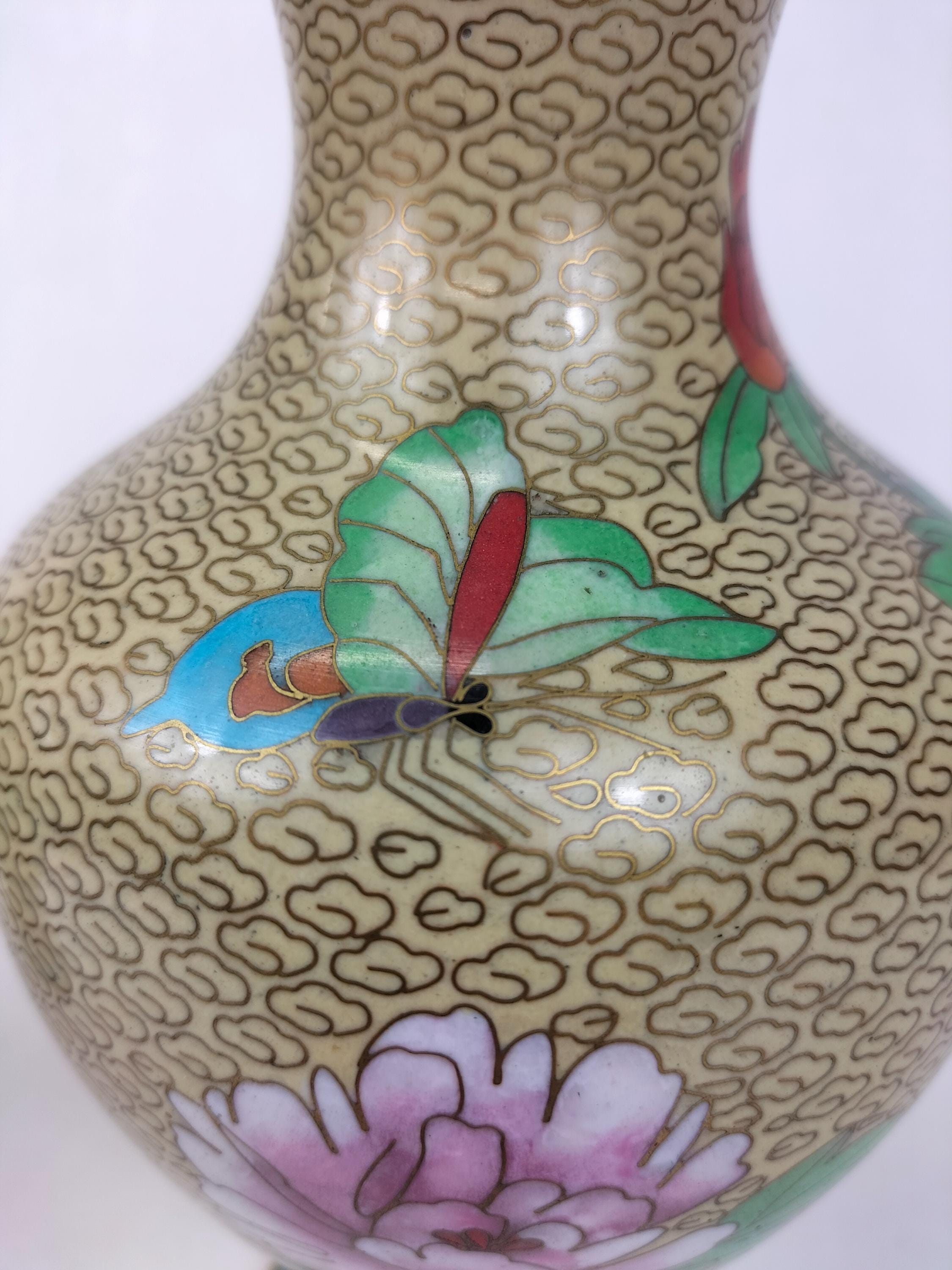 中国七宝焼　花瓶　骨董品　アンティーク　一対 中国七宝花瓶一対 // 20世紀 - Etsy 日本