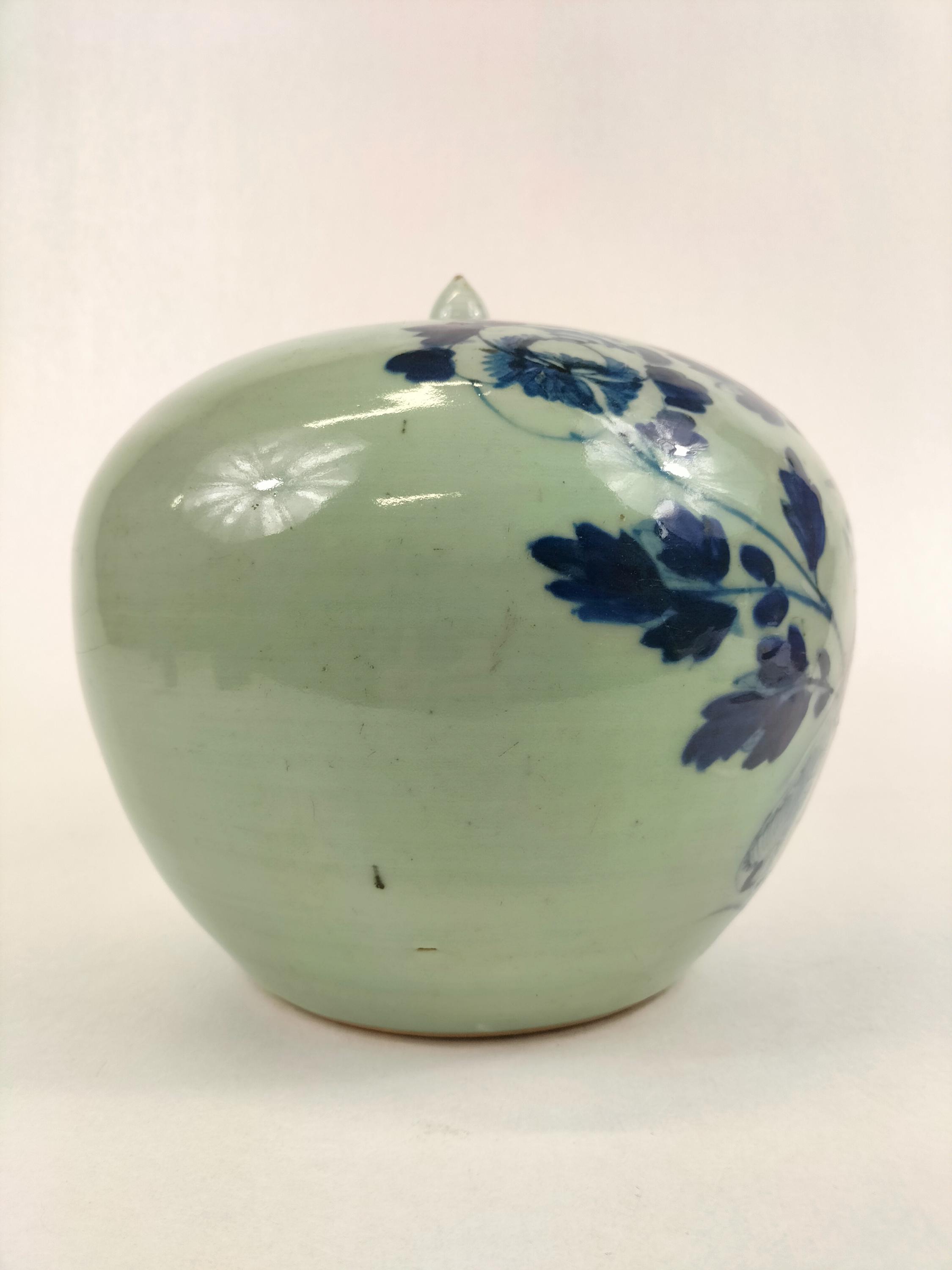 アンティーク中国青磁の鳳凰と花の生姜壷 // 清朝 - 19 世紀 - Etsy 日本