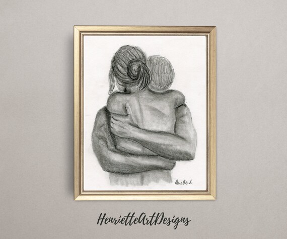 Romantic Hugging Couple Drawing Graphite and Charcoal Art Minimalistic Home  Decor Digital Downloadable Print - Etsy Canada