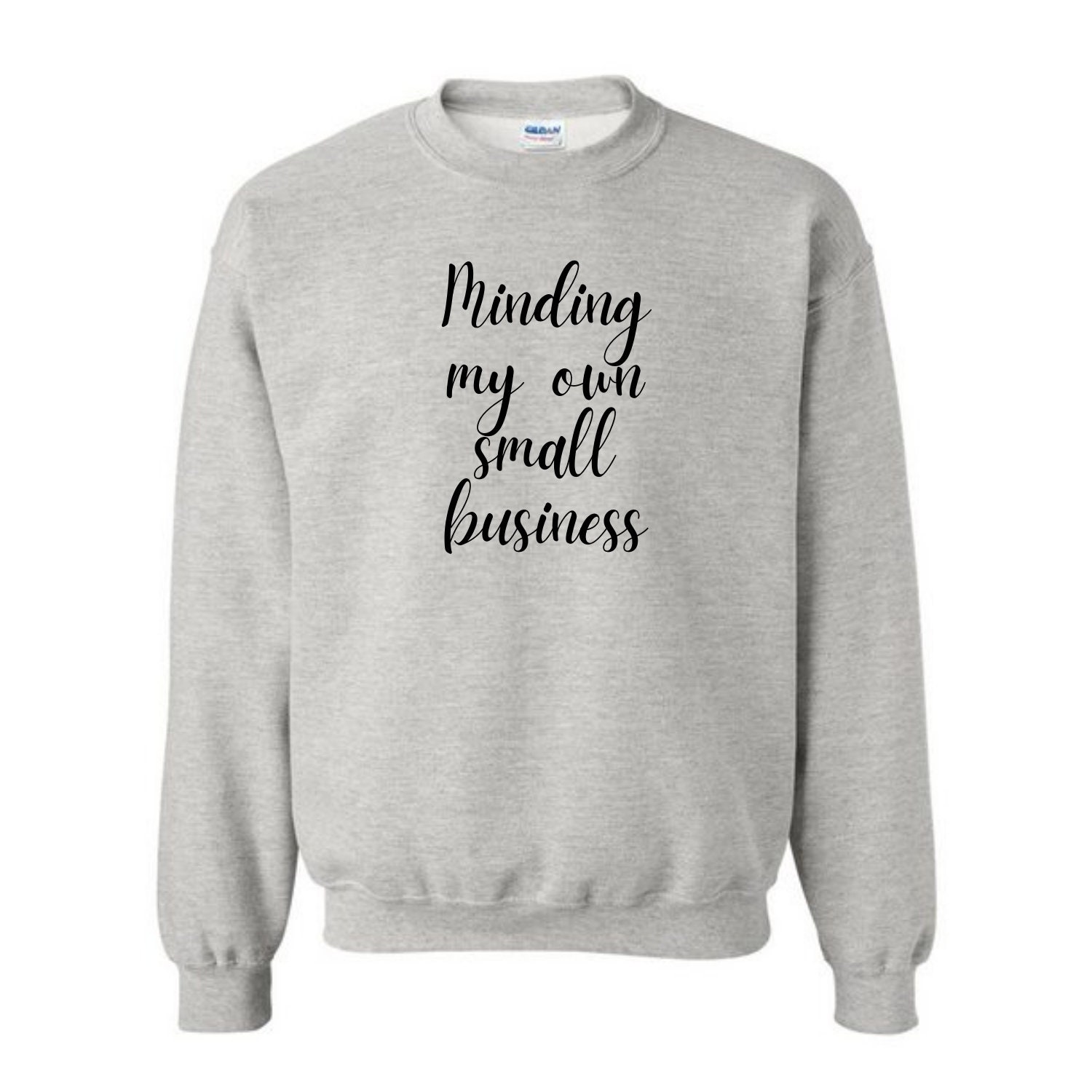 Col rond brodé sur mesure | Sweat-shirt à col rond brodé | Sweat-shirt
